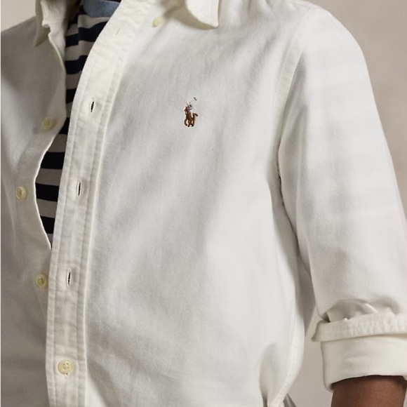 U.S. Polo Assn. White Casual Button Down Shirt with Relaxed Fit (Boys) - Picture 1 of 12